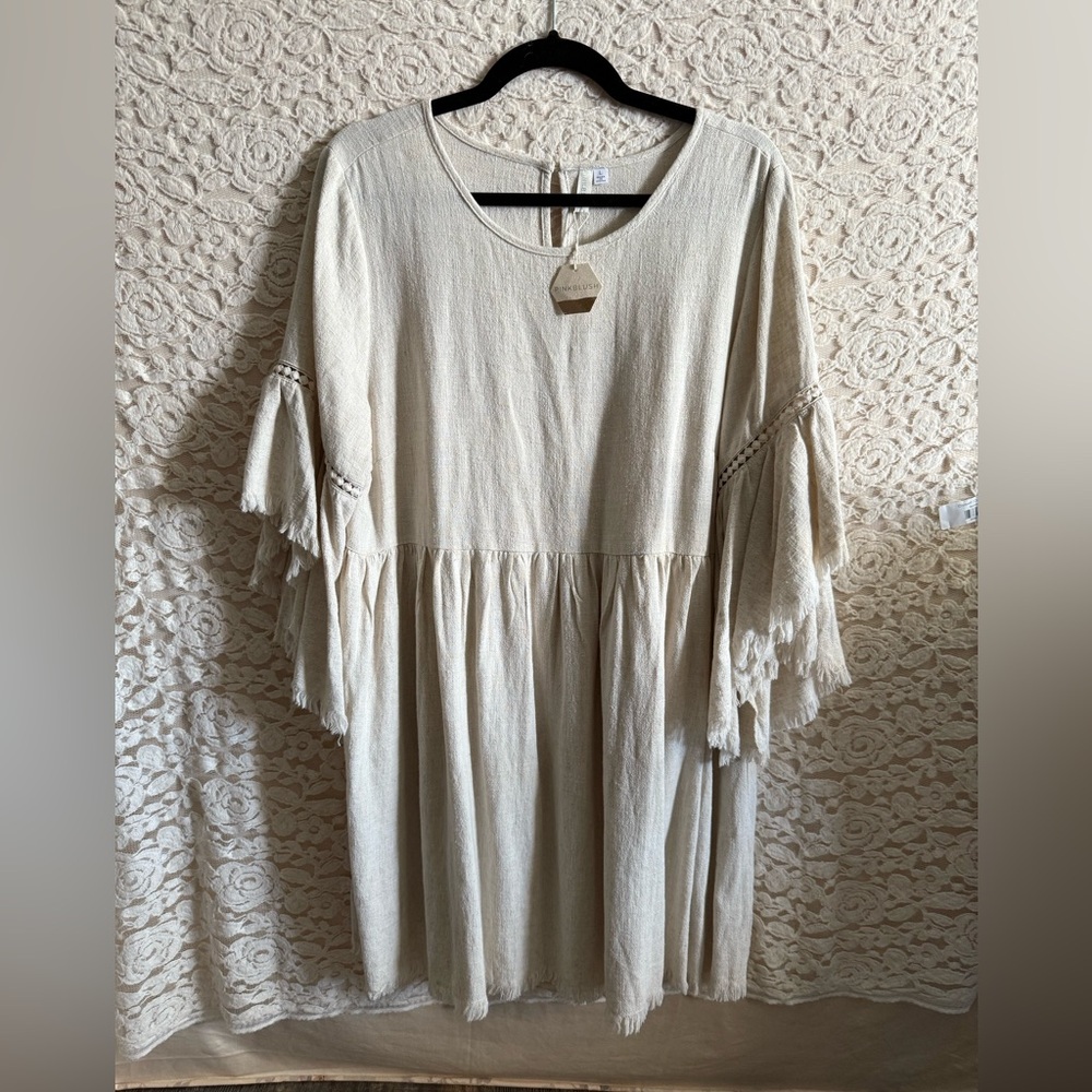 Pink Blush Cream Maternity Dress